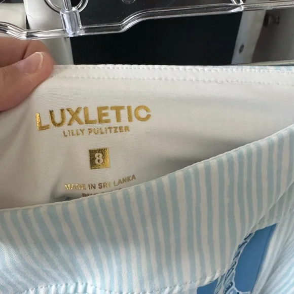 Lilly Pulitzer Luxletic Blue and White Skirt - Washed but Never Worn - Picture 5 of 5